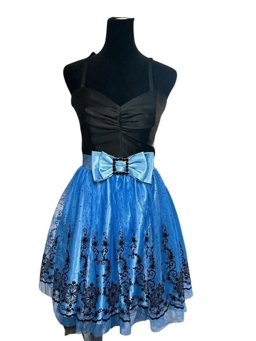Jessica McClintock for Gunne Sax royal blue tulle dress